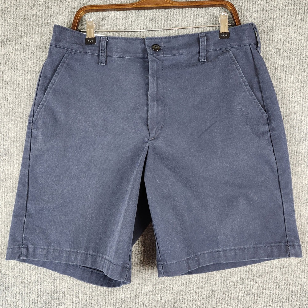 Red Kap Shorts Mens Navy Blue Work Flat Front Twill Size 36